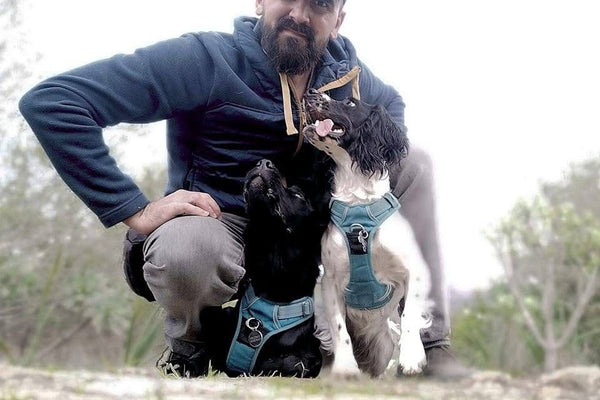 Santi Font and his dogs