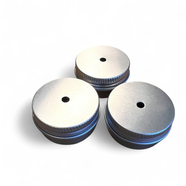 10ml Aluminium Silver Scentwork Tins, Precision Punched (Single Vent or Multi-Hole)