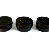 3 black scentwork tins 