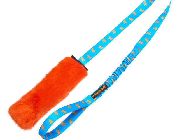 Faux Fur Squeaky Chaser Bungee Edition | Tug-E-Nuff