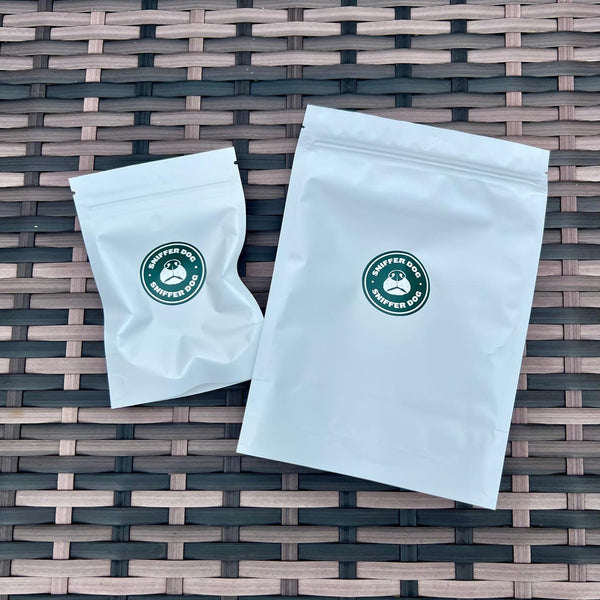 Mylar scentwork bags for dog training