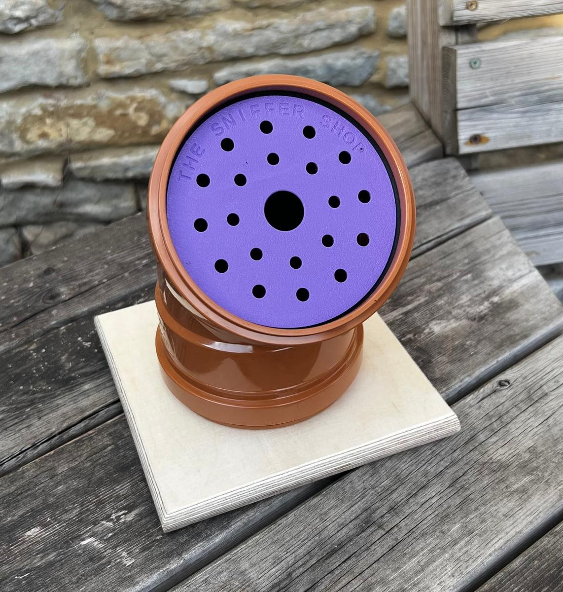 Purple nosey pipe cover for scentwork