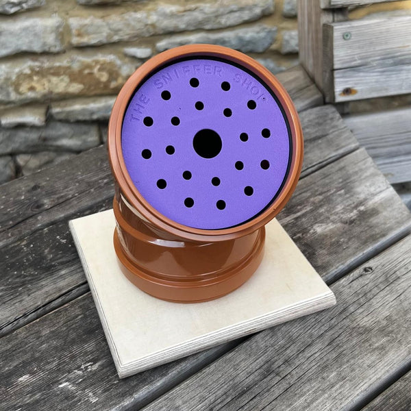 Purple nosey pipe cover for scentwork