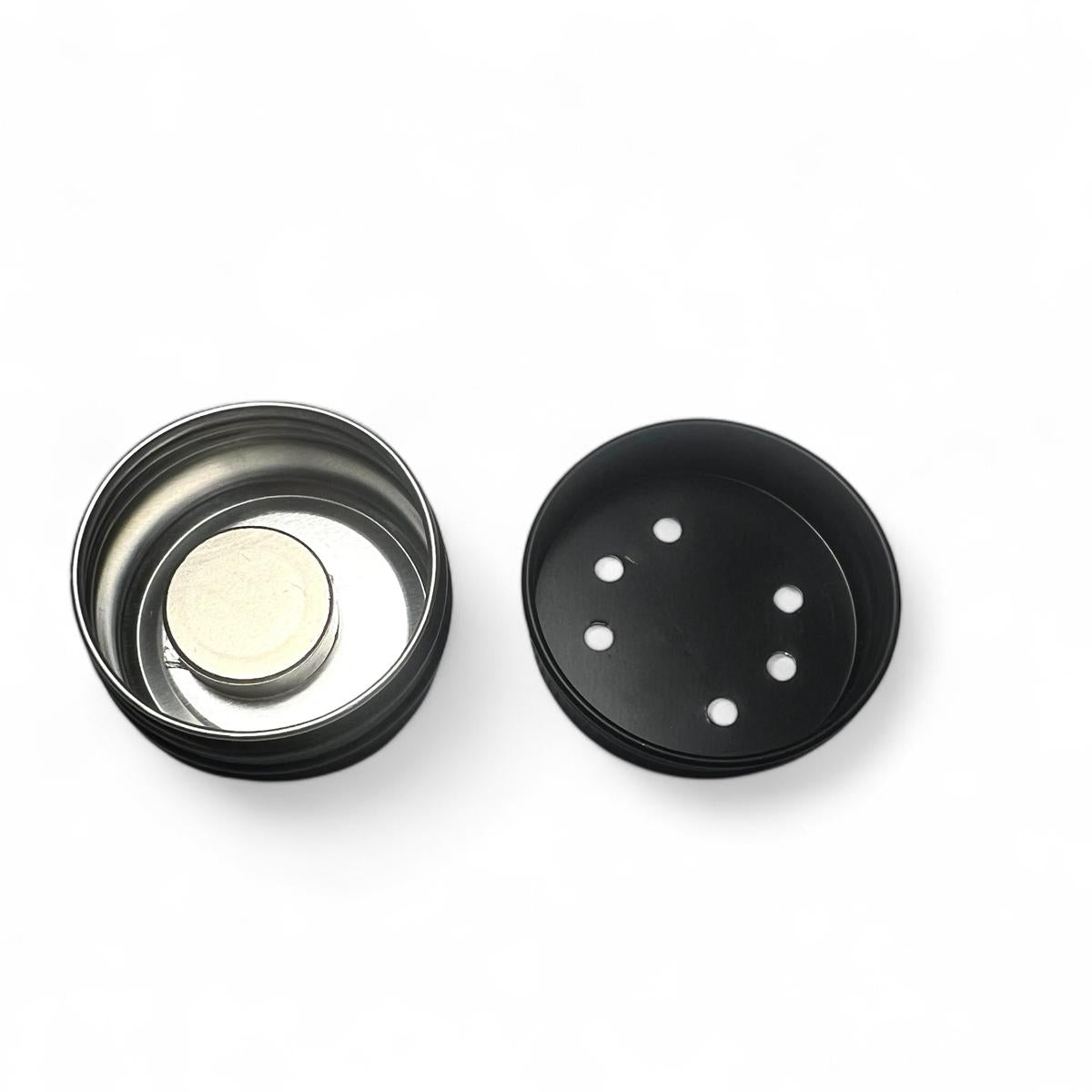 10ml Aluminium Scentwork Tins, Precision Punched in black (Single Vent or Multi-Hole)