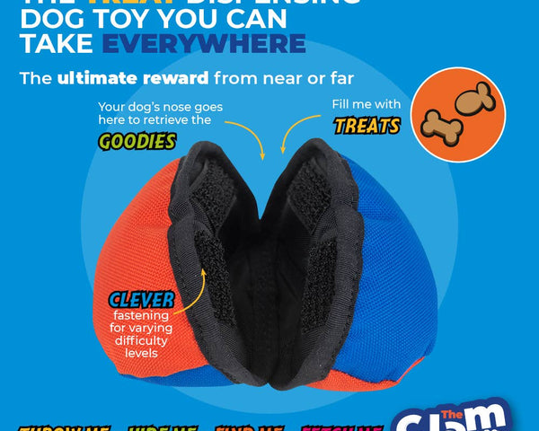 The Clam - Treat dispensing training toy