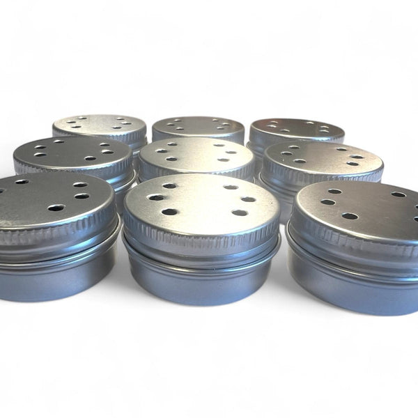 10ml Aluminium Silver Scentwork Tins, Precision Punched (Single Vent or Multi-Hole)